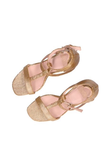 SANDALETTE 8,5 CM SHINY PRINTED LEATHER YELLOW 4