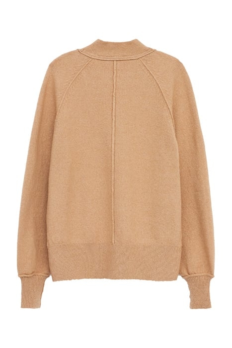 BOBBY V-NECK CARDIGAN LIGHT TAN 1