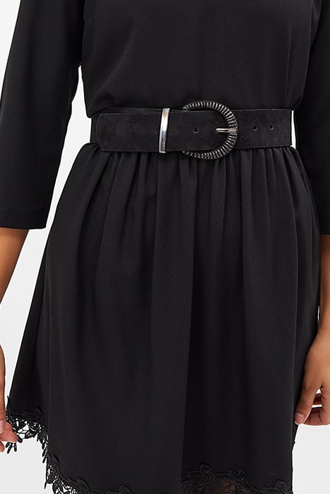 BLACK SUEDE WIDE BELT 3