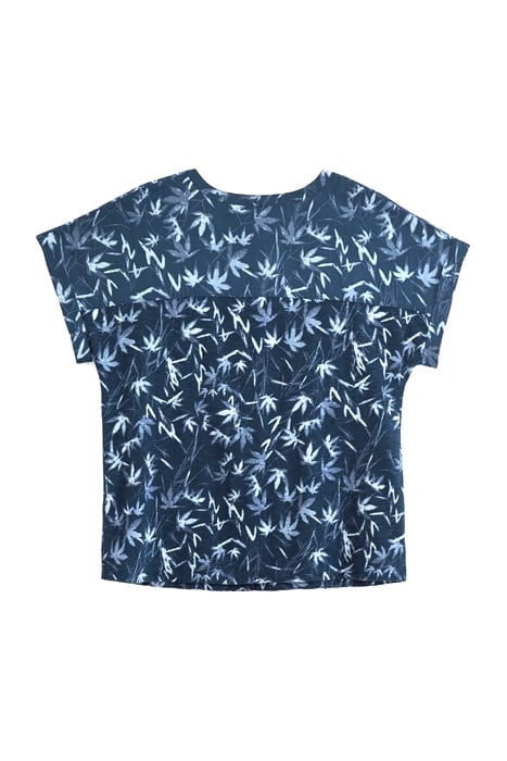 SUMMER JERSEY WOVEN MIX SHIRT NAVY MULTI 2