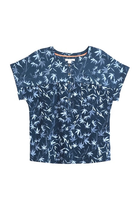 SUMMER JERSEY WOVEN MIX SHIRT NAVY MULTI 1