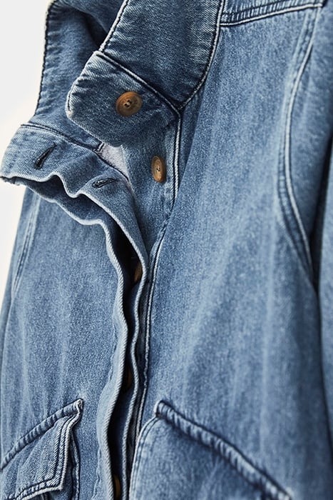 SLOUCHY DENIM UTILITY JACKET MID DENIM 6