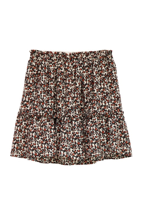 Beige skirt with orange flower  1