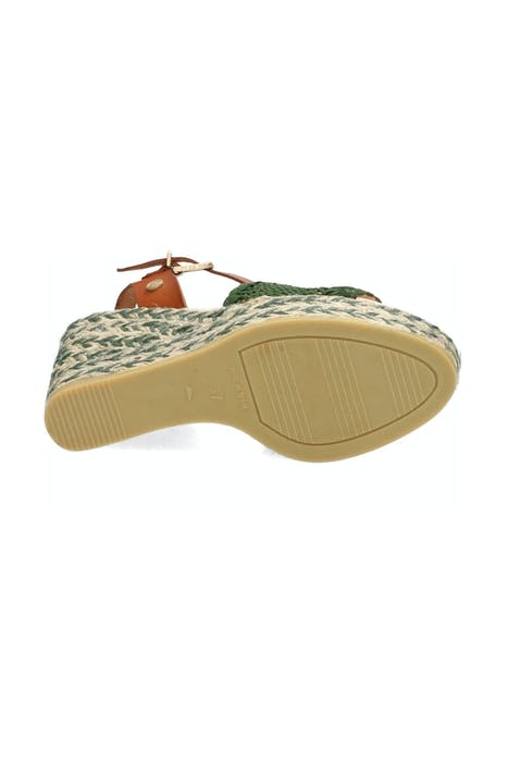 FRS0642 ESPADRILLE SANDALET 6 CM WOVEN STRAP GREEN 5