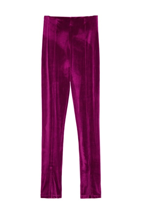 PAARSE VELVET LEGGING MET SPLIT PURPLE PURPLE 1
