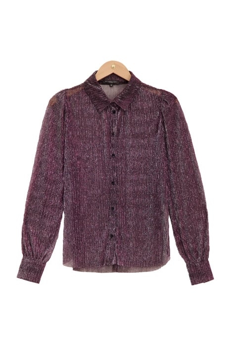 PAARSE BLOUSE MET PLISSÉ PINK PINK 1