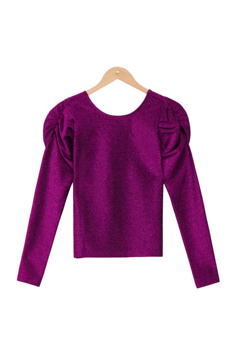 ROZE GLITTER TOP MET LAAG UITGESNEDEN RUG PINK PINK 1