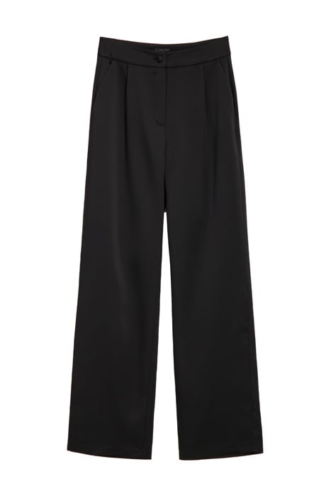 ZWARTE SATIJNEN LOOK PANTALON BLACK BLACK 1