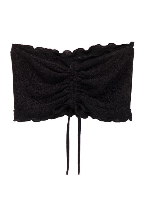 ZWARTE GLITTER BANDEAU TOP BLACK BLACK 1