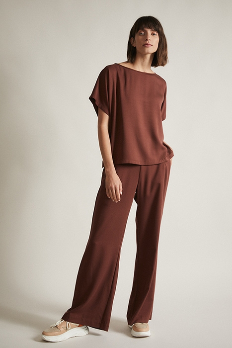 SATIN SHIRT BITTER CHOCOLATE 3