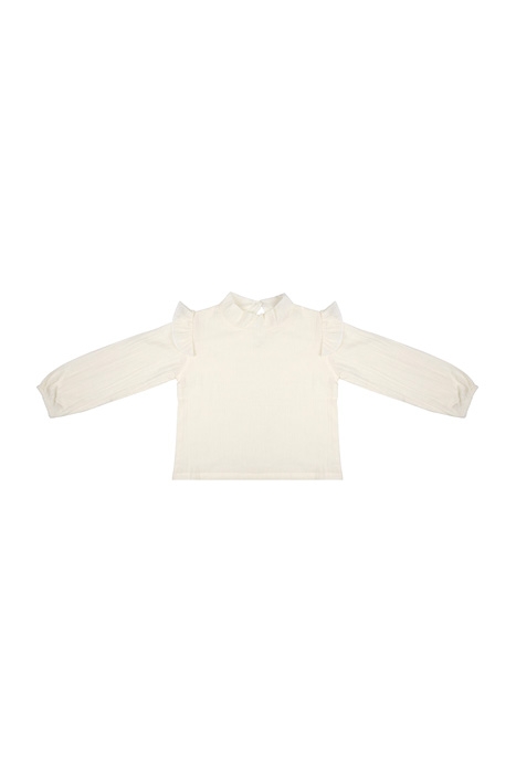 RUFFLE LONGSLEEVE WOVEN ECRU 1