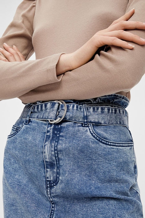 PCEDANA HW DNM SKIRT BC MEDIUM BLUE DENIM 6