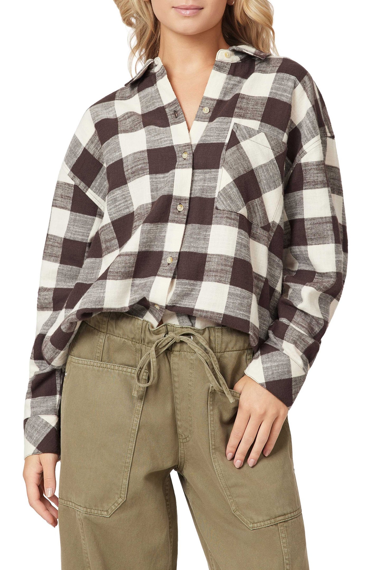 OVERSIZED SHIRT SEAL BROWN/BUFFALO CHECK 1
