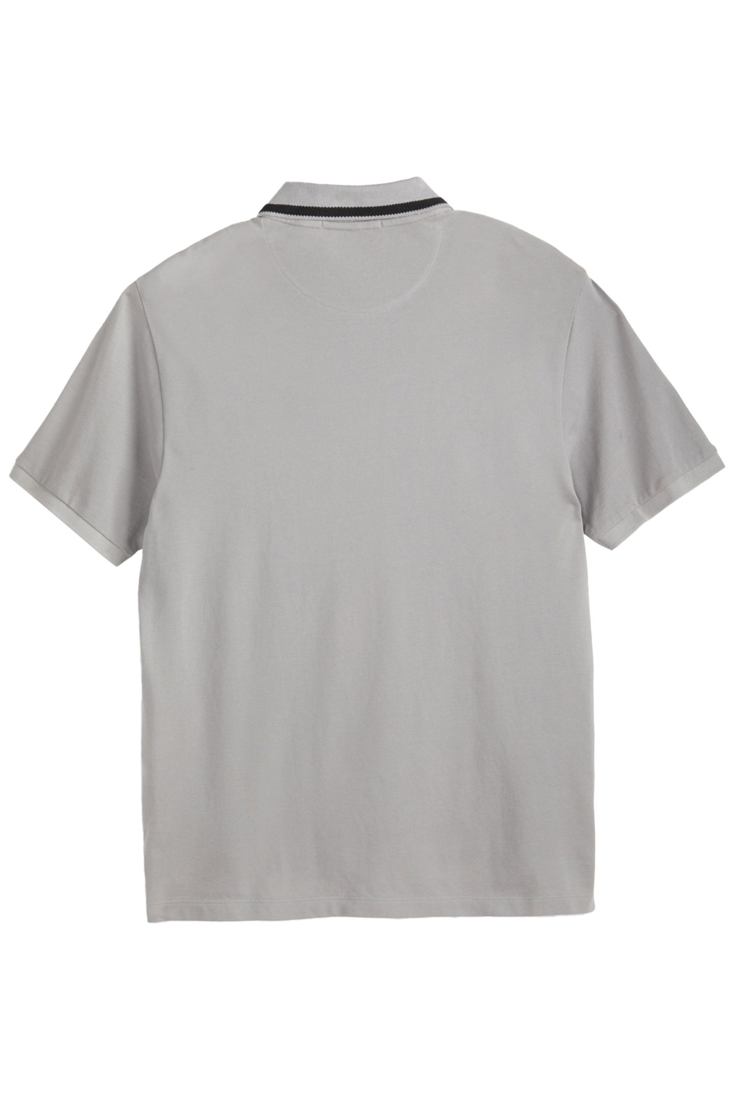 PIQUE SS POLO GREY/PURPLE 2