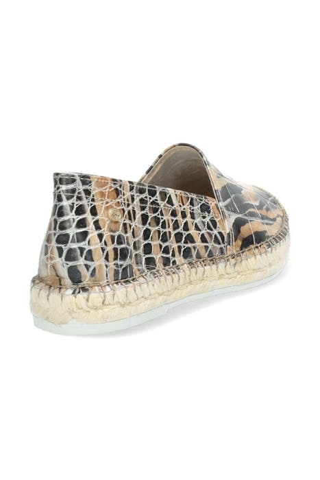 ESPADRILLE LOAFER ZEBRA PRINTED LEATHER BLACK BEIGE 4