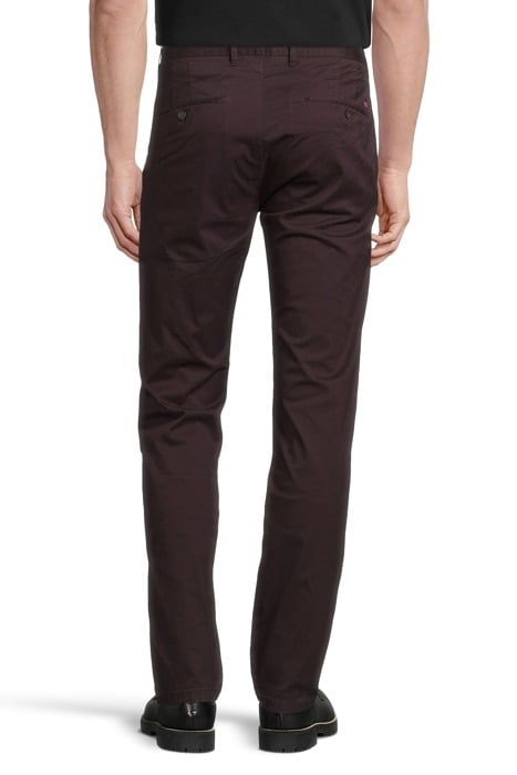STUART- CLASSIC CHINO COTTON QUALITY BORDEAUBERGINE 3