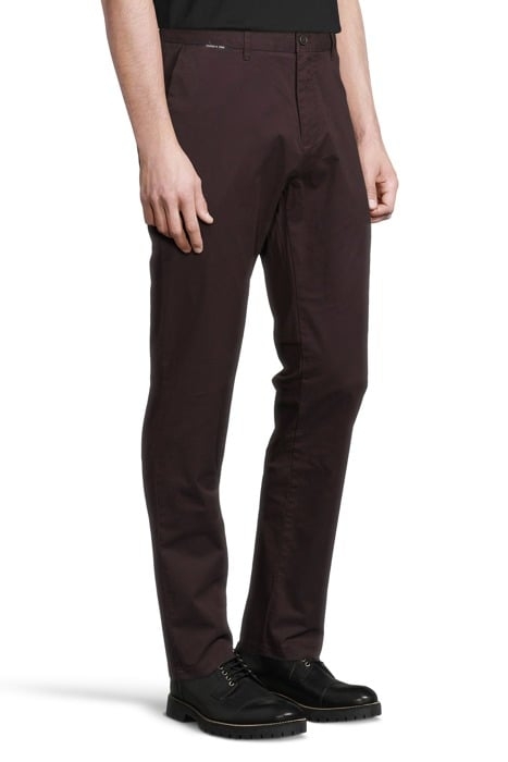 STUART- CLASSIC CHINO COTTON QUALITY BORDEAUBERGINE 4