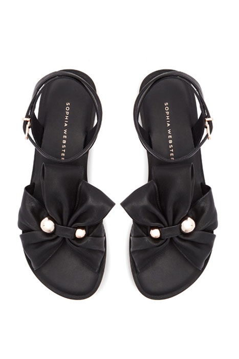 BONNIE BOW FLAT SANDAL BLACK 3