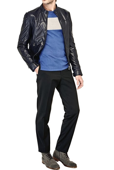 BLOCKING CREW NECK L/SLEEVE COBALT 3