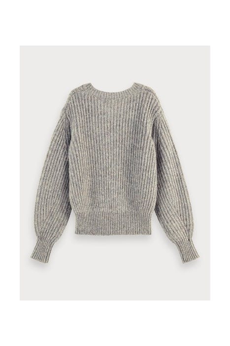 PULL WITH V-NECK WITH SPECIAL METALLIC YARN GREY MELANGE 2