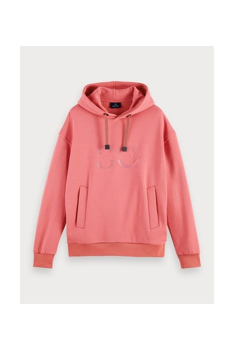HOODED SWEAT WITH SCOTCH & SODA GRAPHIC PINK SMOOTHIE 1