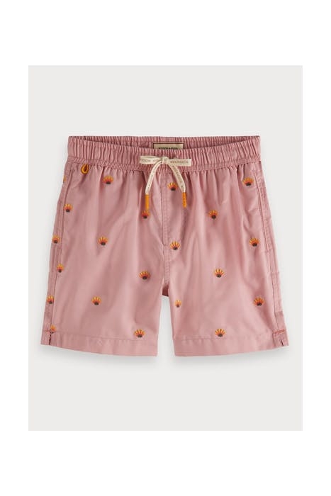 MID LENGTH - SWIMSHORT WITH EMBROIDERY IN RECYCLED POLYESTER 1