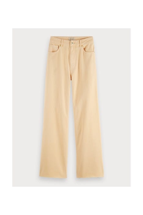 WIDE LEG TWILL PANTS SOFT PEACH 1