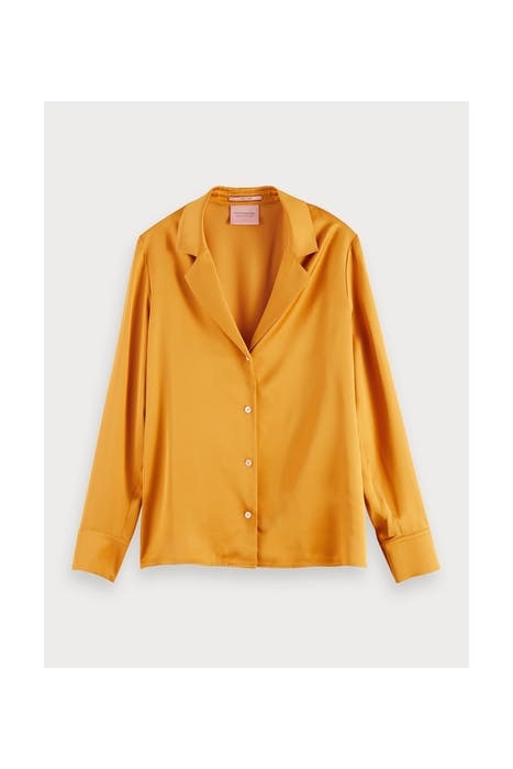 BUTTON UP SHIRT IN VISCOSE QUALITY MARIGOLD 1