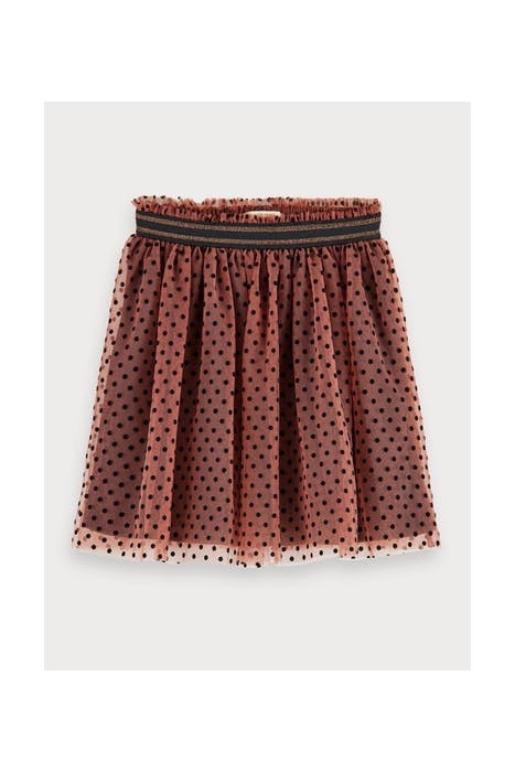 MIDI LENGTH POLKADOT TULE SKIRT WITH ELASTICATED WAISTBAND C 1