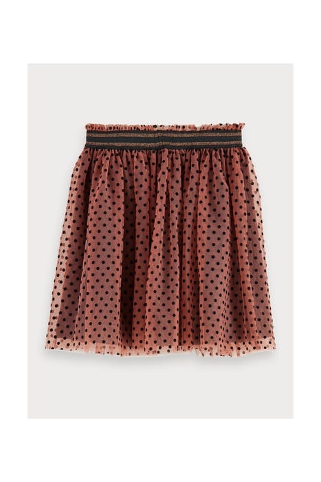 MIDI LENGTH POLKADOT TULE SKIRT WITH ELASTICATED WAISTBAND C 2