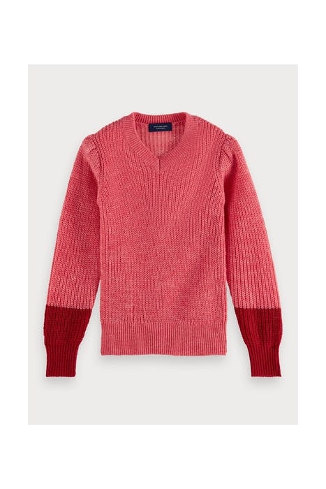 CHUNKY KNIT WITH SPECIAL SLEEVE PINK SMOOTHIE MELANGE 1