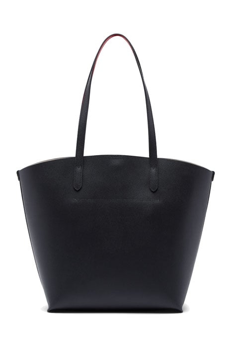 BLACK RED MED CROSSGRAIN AGNES TOTE BAG BLACK 2