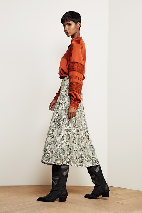 HALL SKIRT CREAM WHITE/BLACK 4