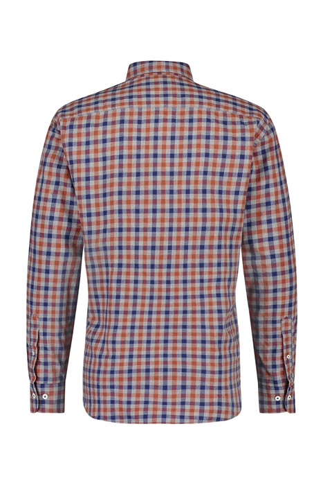 MCG RF MELANGE CHECK SHIRT SQUASH ORANGE 2