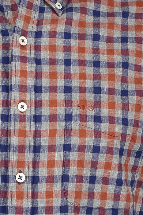 MCG RF MELANGE CHECK SHIRT SQUASH ORANGE 3