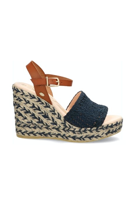 FRS0642 ESPADRILLE SANDALET 6 CM WOVEN STRAP BLUE 1