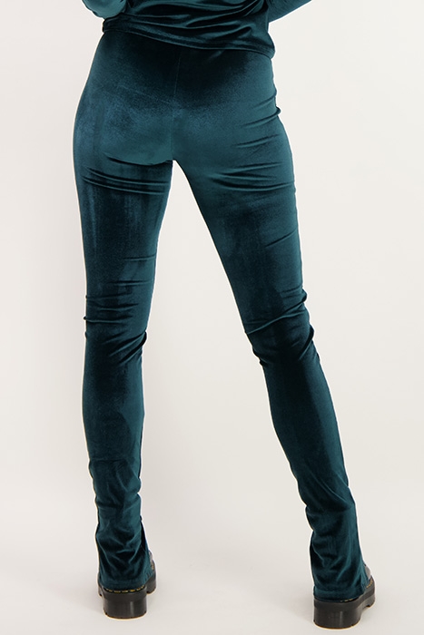 GROENE VELVET LEGGING MET SPLIT GREEN GREEN 5