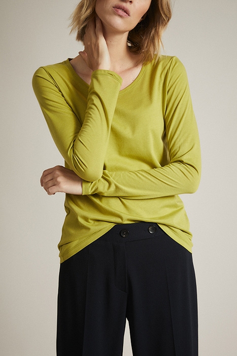 LANGARMSHIRT GOTS LIME 1