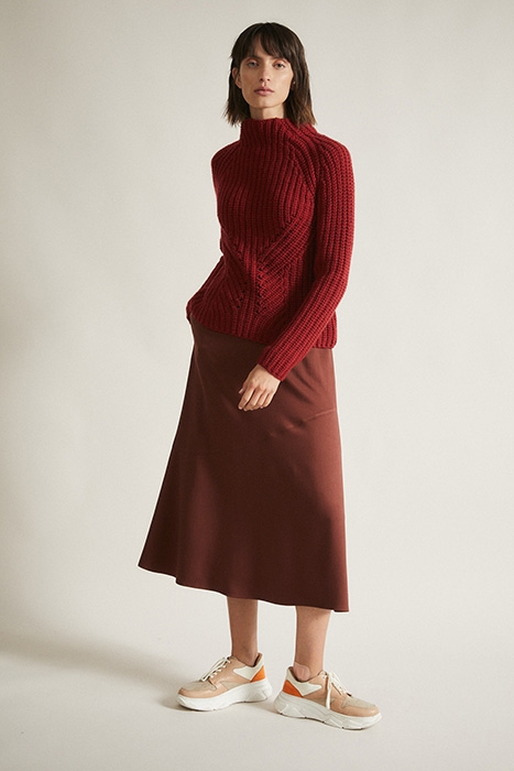 SATIN ROCK MIT VOLANT BITTER CHOCOLATE 1