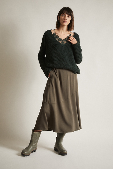 SATIN ROCK MIT VOLANT IVY GREEN 1