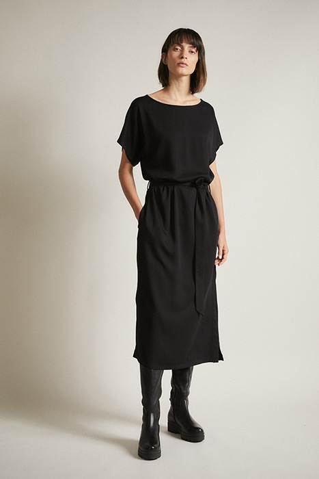 SATIN-KLEID BLACK 1