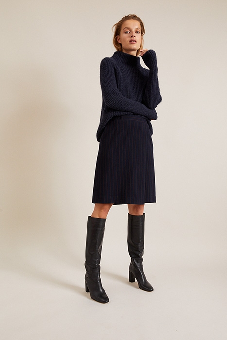 NADELSTREIFENROCK NIGHT BLUE / TERRA 4