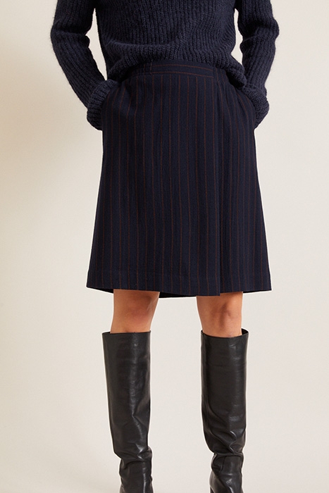 NADELSTREIFENROCK NIGHT BLUE / TERRA 1