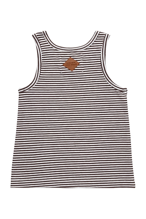 TANKTOP ROOMSERVICE BROWN/WHITE 2