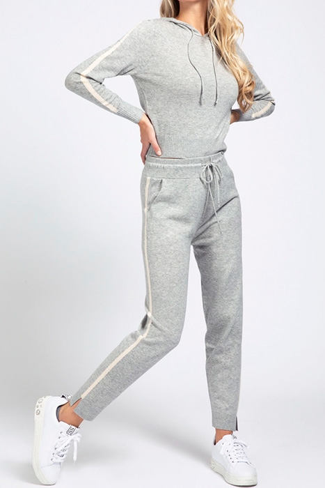 SIDE BAND PANT LIGHT MELANGE GREY M LIGHT MELANGE GREY M 3