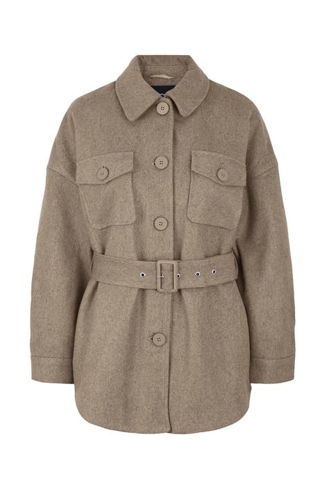 PCSELMA OVERSHIRT JACKET SILVER MINK 1