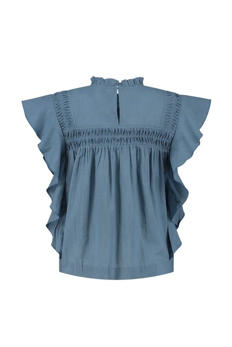 LIVANA BLOUSE BARE BLUE 2