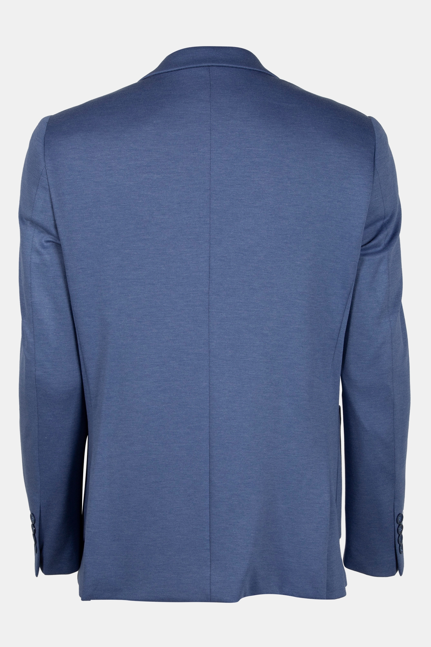 2 BUTTON JACKET JERSEY KNIT PATCH POCKETS BLUE 4