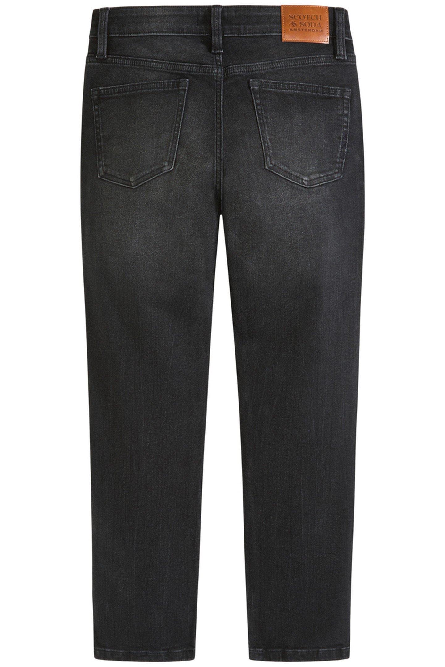 BOYS 5 PKT LOOSE TAPERED FIT JEAN BLACK / WHITE 5