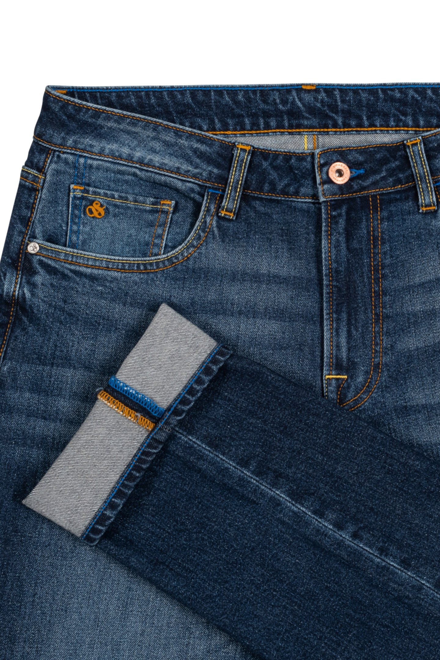 STRAIGHT FIT VAN HORN JEAN NAVY/BRIGHT 3